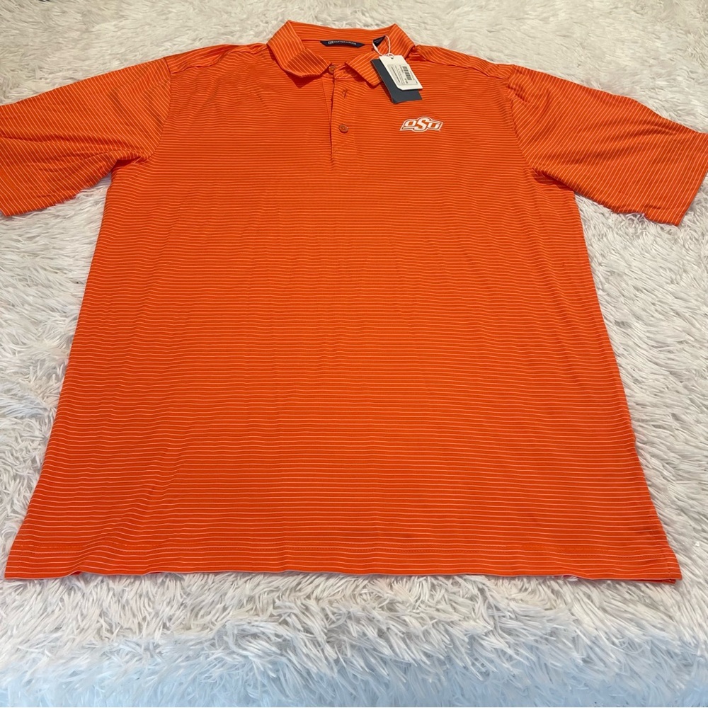 CUTTER& BUCK OSU Orange Polo Shirt SIZE LT/GL. NWT